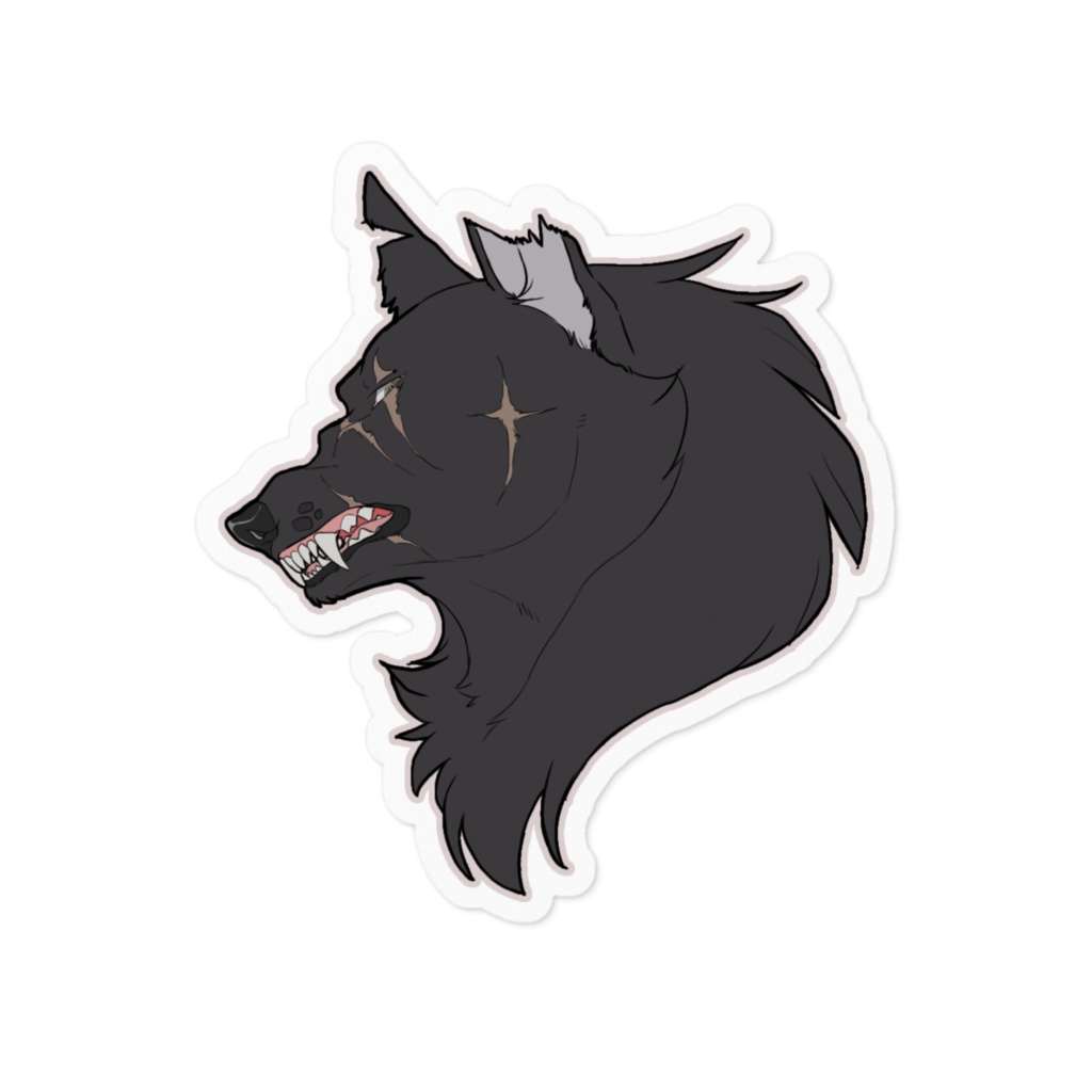 狼ステッカー