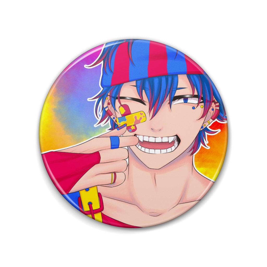 缶バッジ アシンメトリー Kinoko Tea Booth