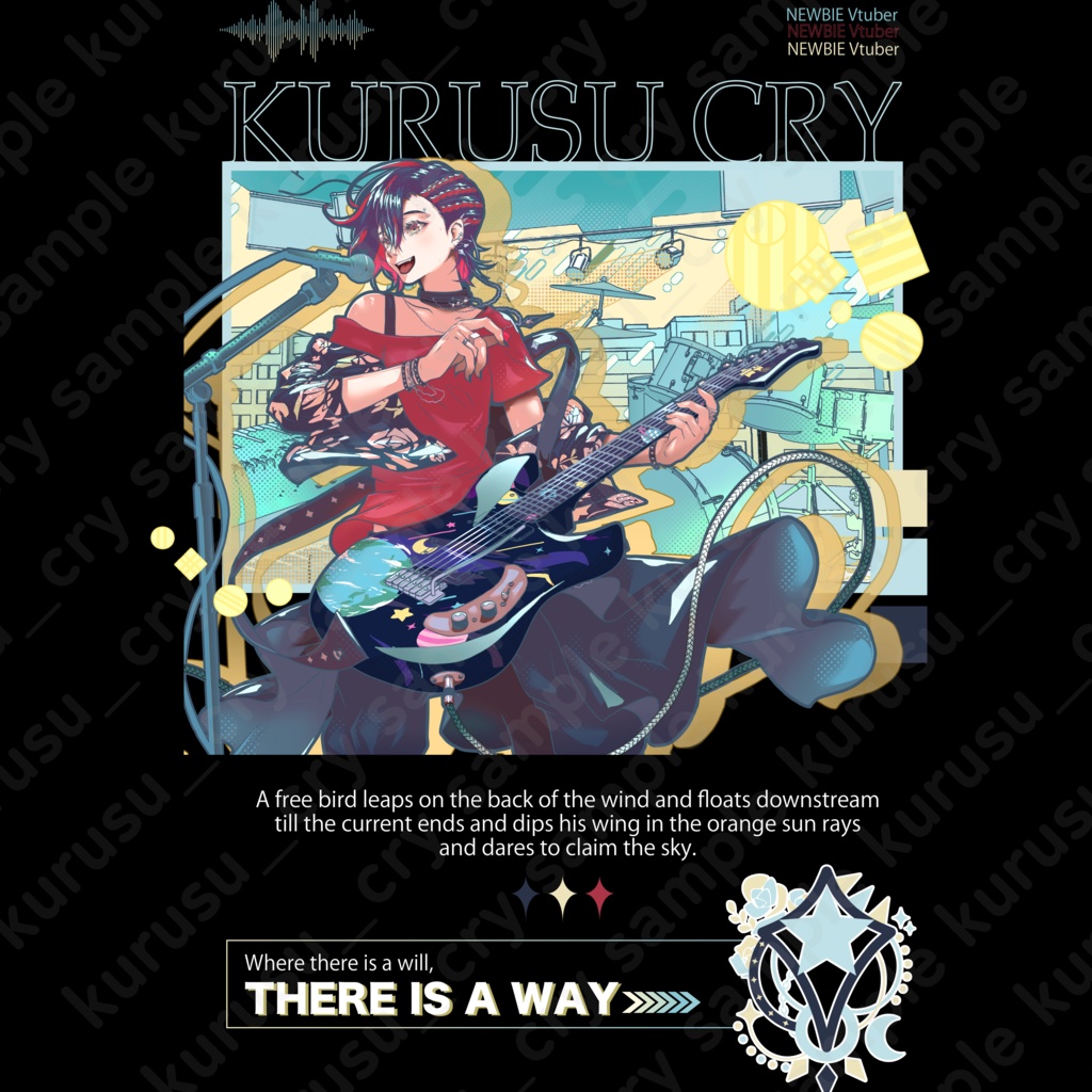 来栖クライ Stylish T-shirt Black