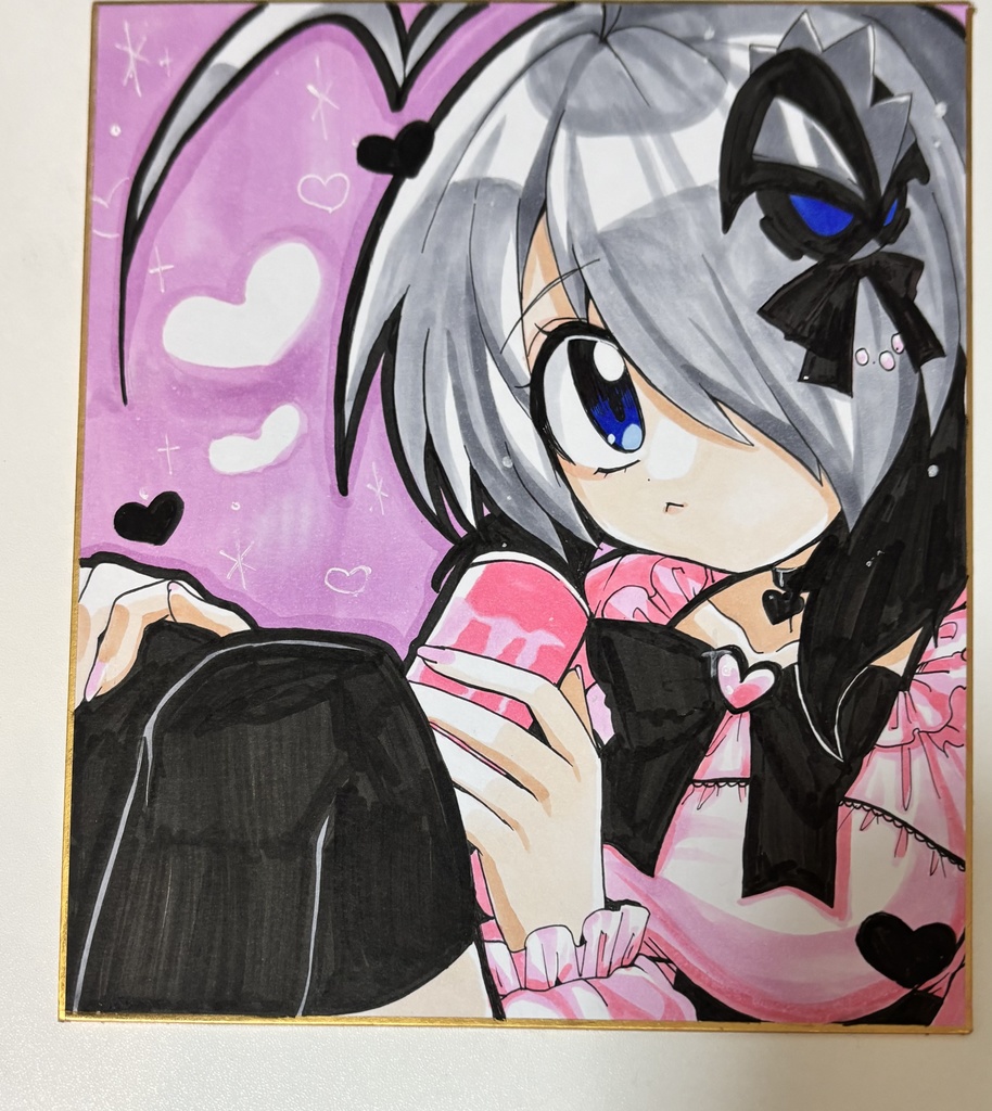直筆色紙 グレイ