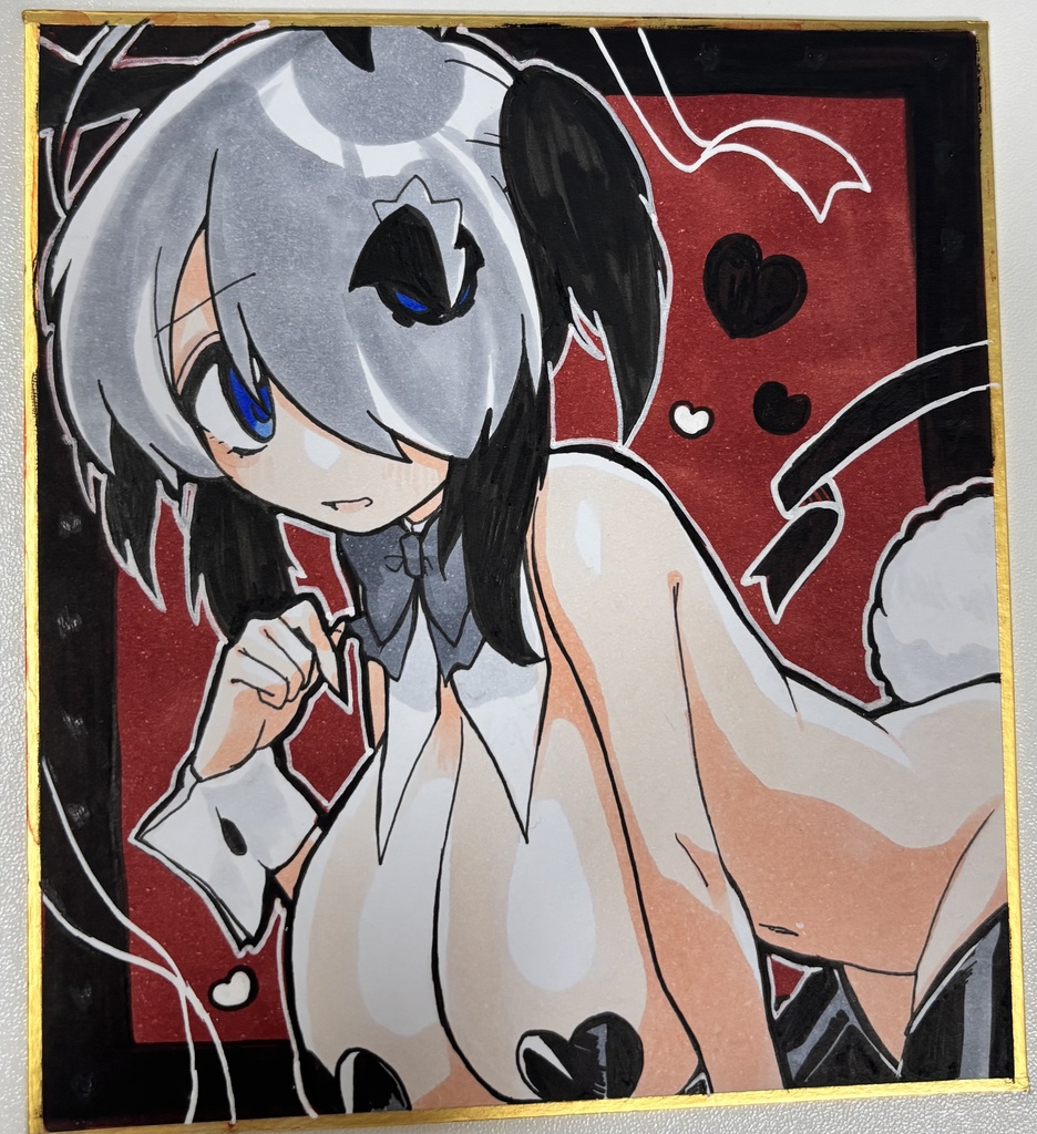 直筆色紙 グレイ
