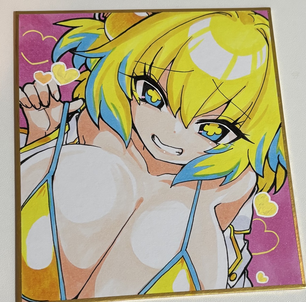 直筆色紙 パイン