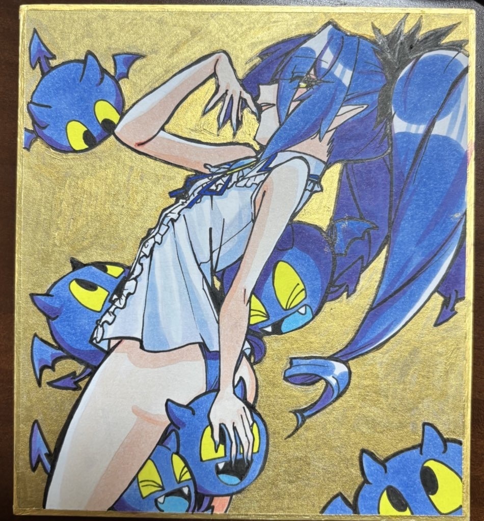 直筆色紙 アクア