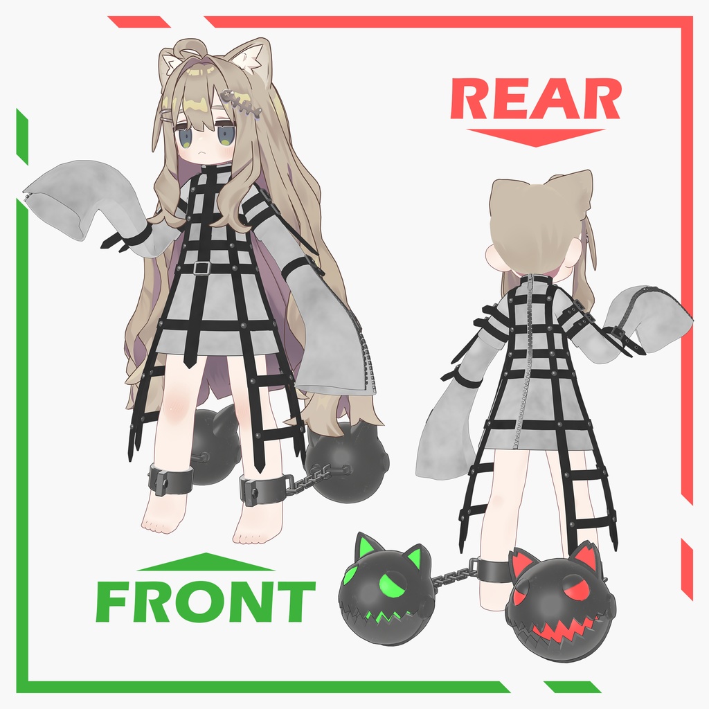 ★☆発売記念セール☆★【まめふれんず対応】チェインバイト・リリア/ChainBite_Lilia【3D衣装モデル・ギミック付き】