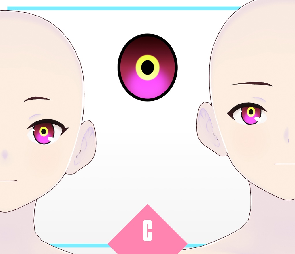 VRoid Texture - Cyberglow Eye Iris Set