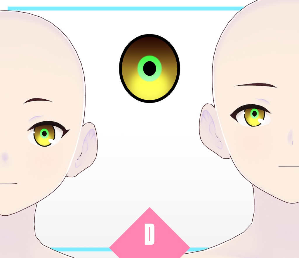 VRoid Texture - Cyberglow Eye Iris Set