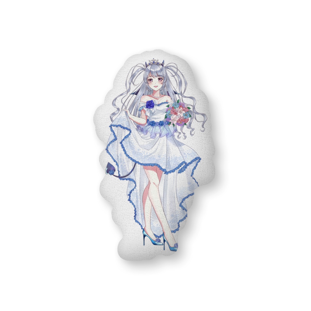 月雲くぅ誕生日ウエディング姿クッション