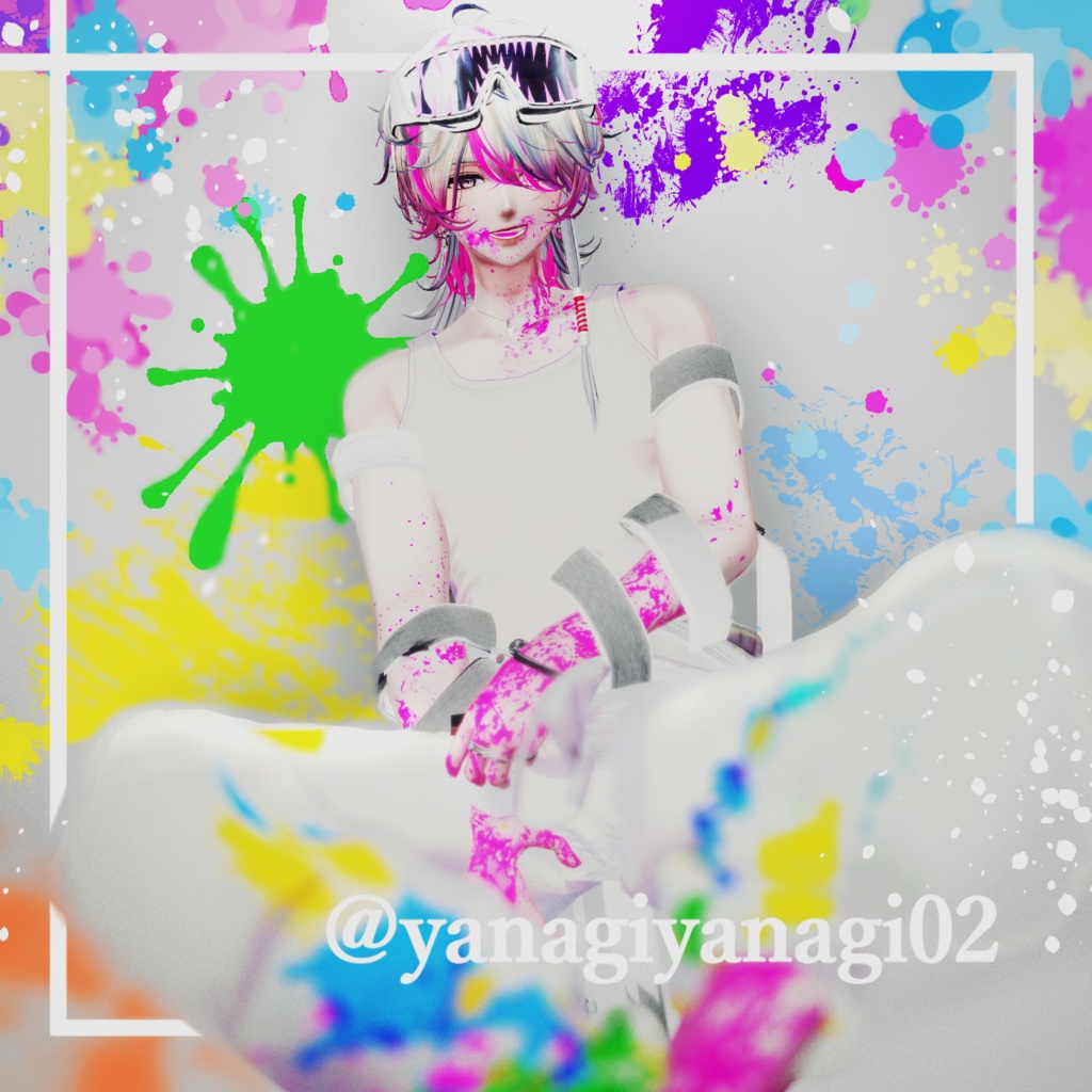 【斑霞専用/無料あり】Material error ink texture(しぶきテクスチャ)