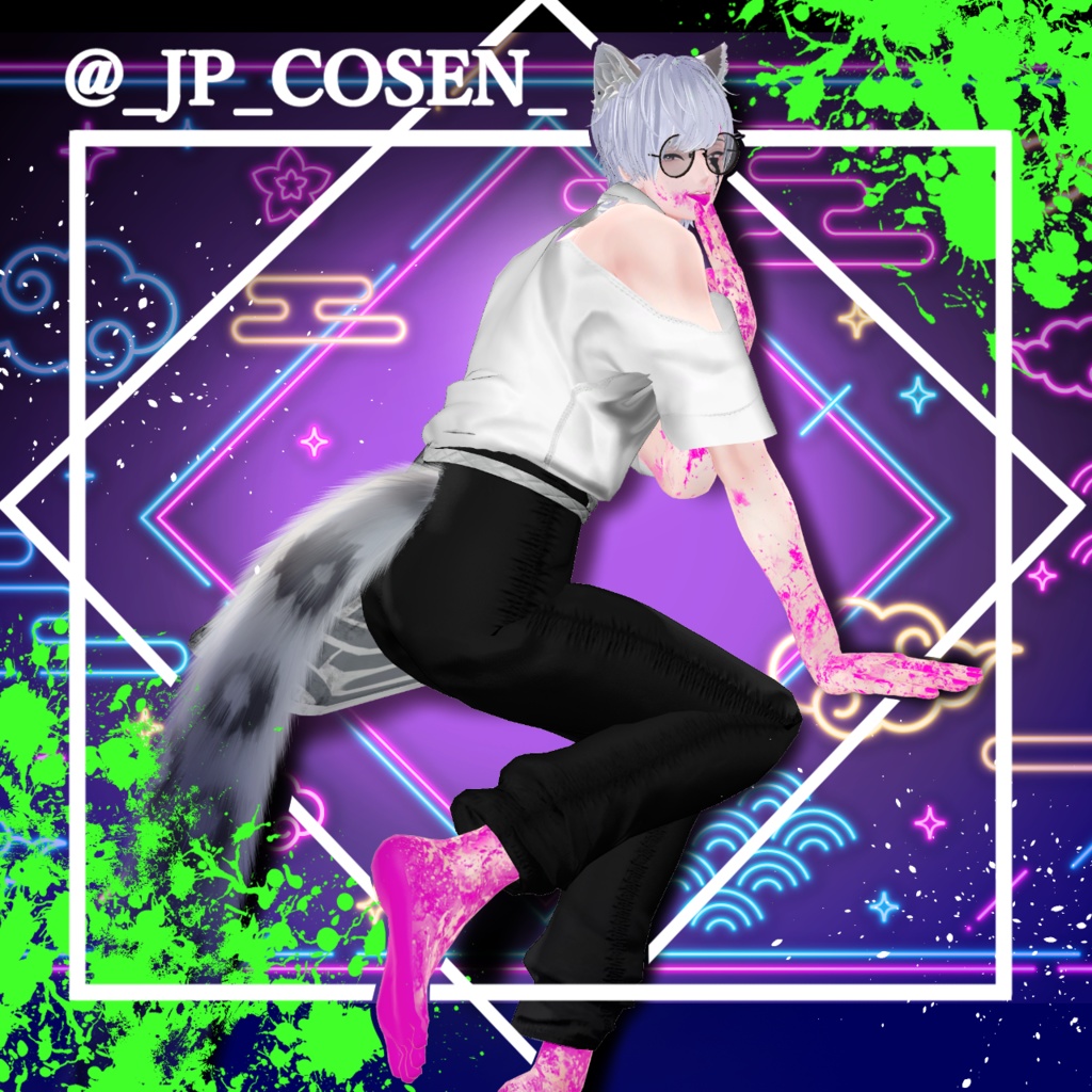 【斑霞専用/無料あり】Material error ink texture(しぶきテクスチャ)