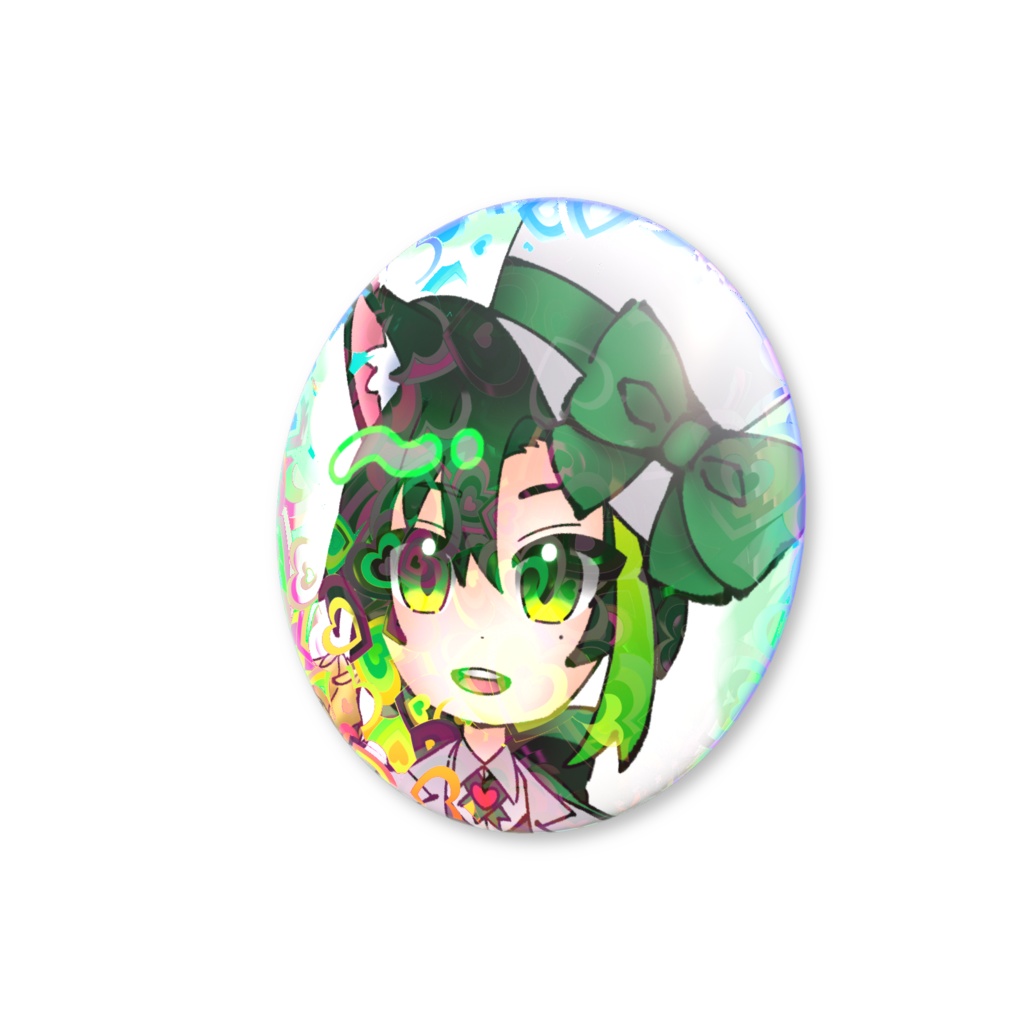 【ホワイトデー】ハートホログラム缶バッジ(44㎜、56㎜)