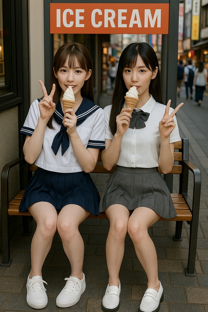 AI美人東vol6|【海・街角・制服・夏服コーデ】