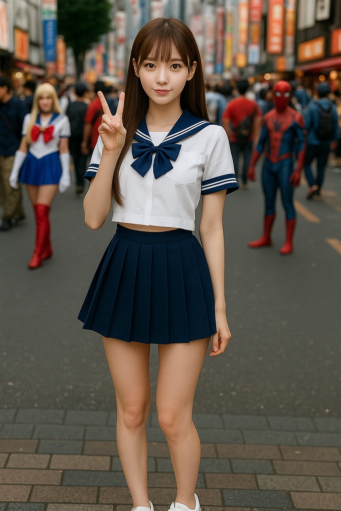 AI美人東vol6|【海・街角・制服・夏服コーデ】