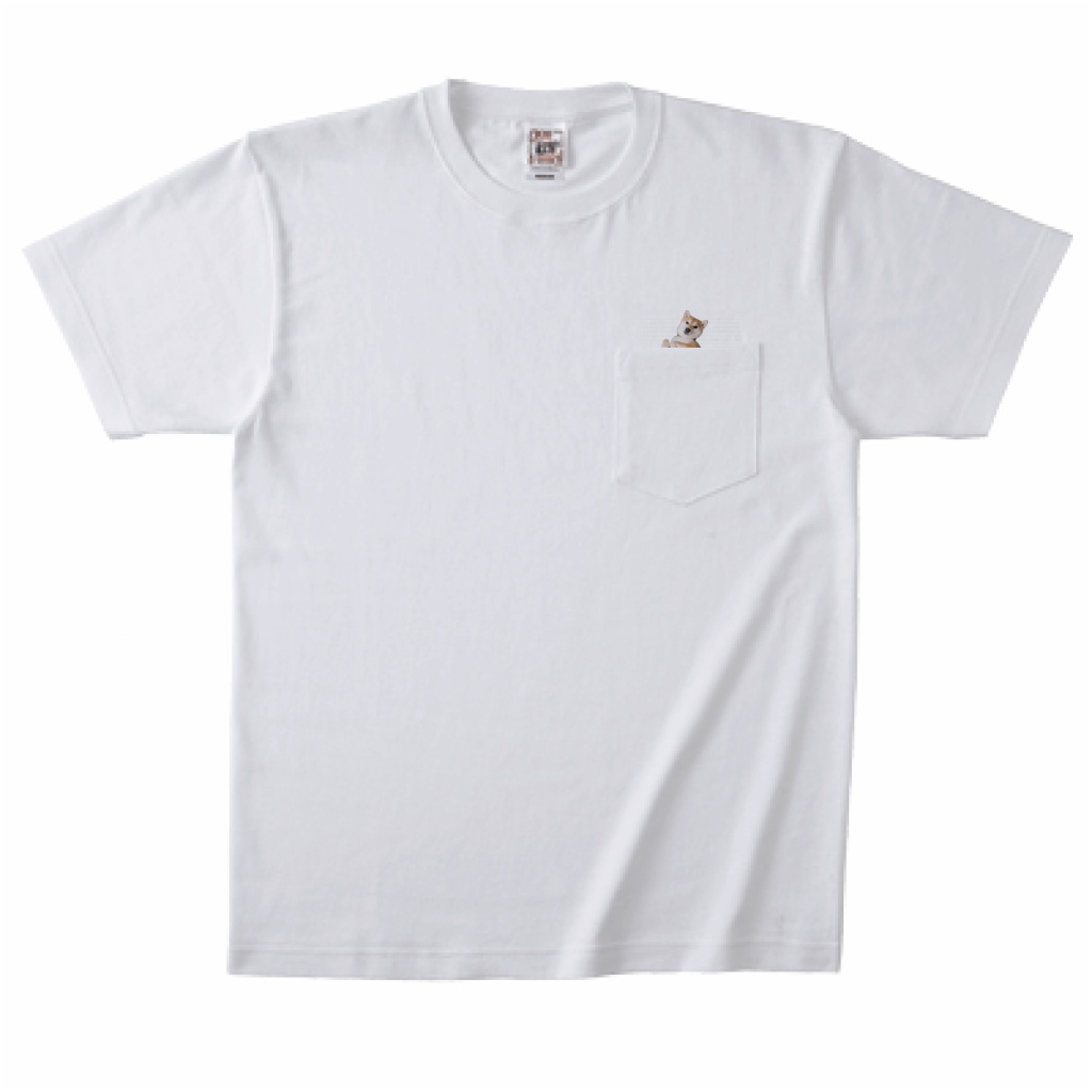 飛び出る!!わんたろう!!ポケット付きT-Shirt