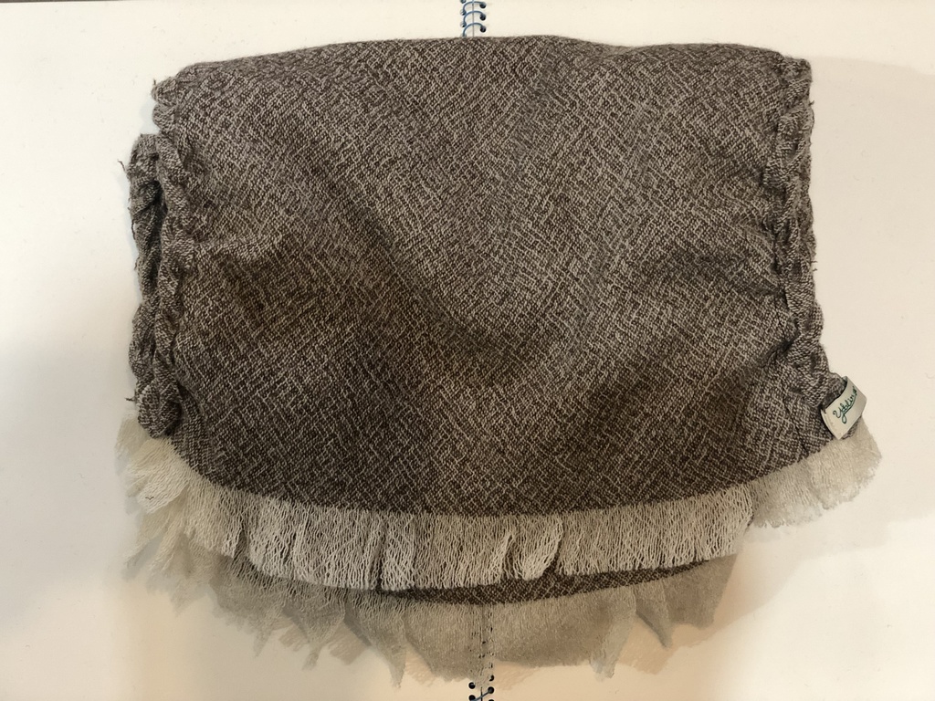 ガジュマル マフラー(アイボリー×ブラウン)