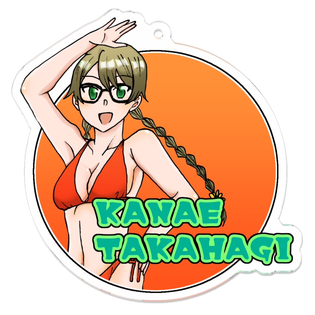 glasstella水着アクリルキーホルダー☆花苗