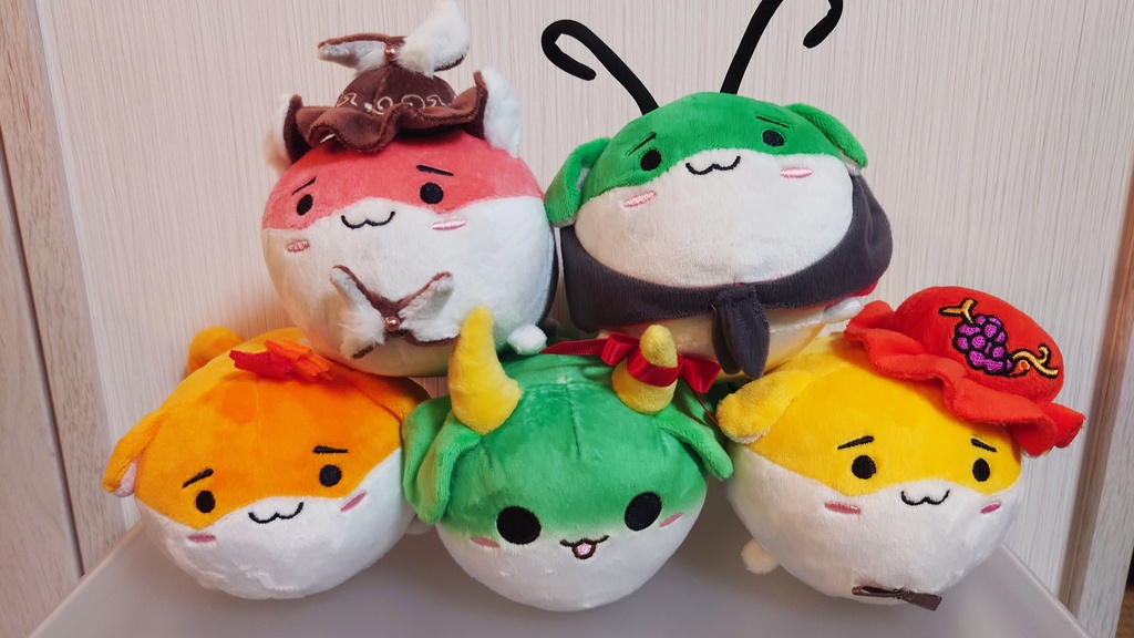 すくすくぬいぐるみ５個セット(しずは、みのりこ、りぐる、みすちー、アシストVer)