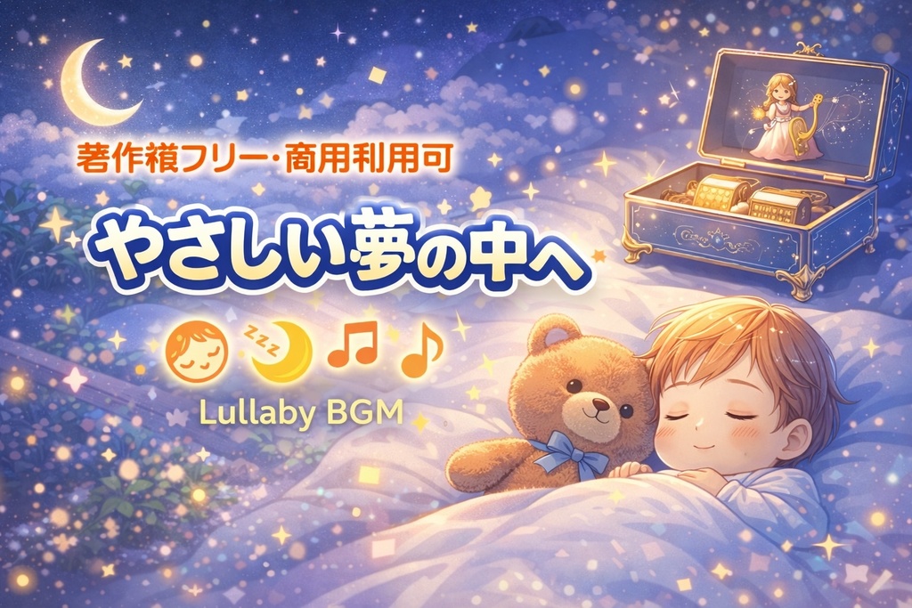 著作権フリー やさしい夢の中へ