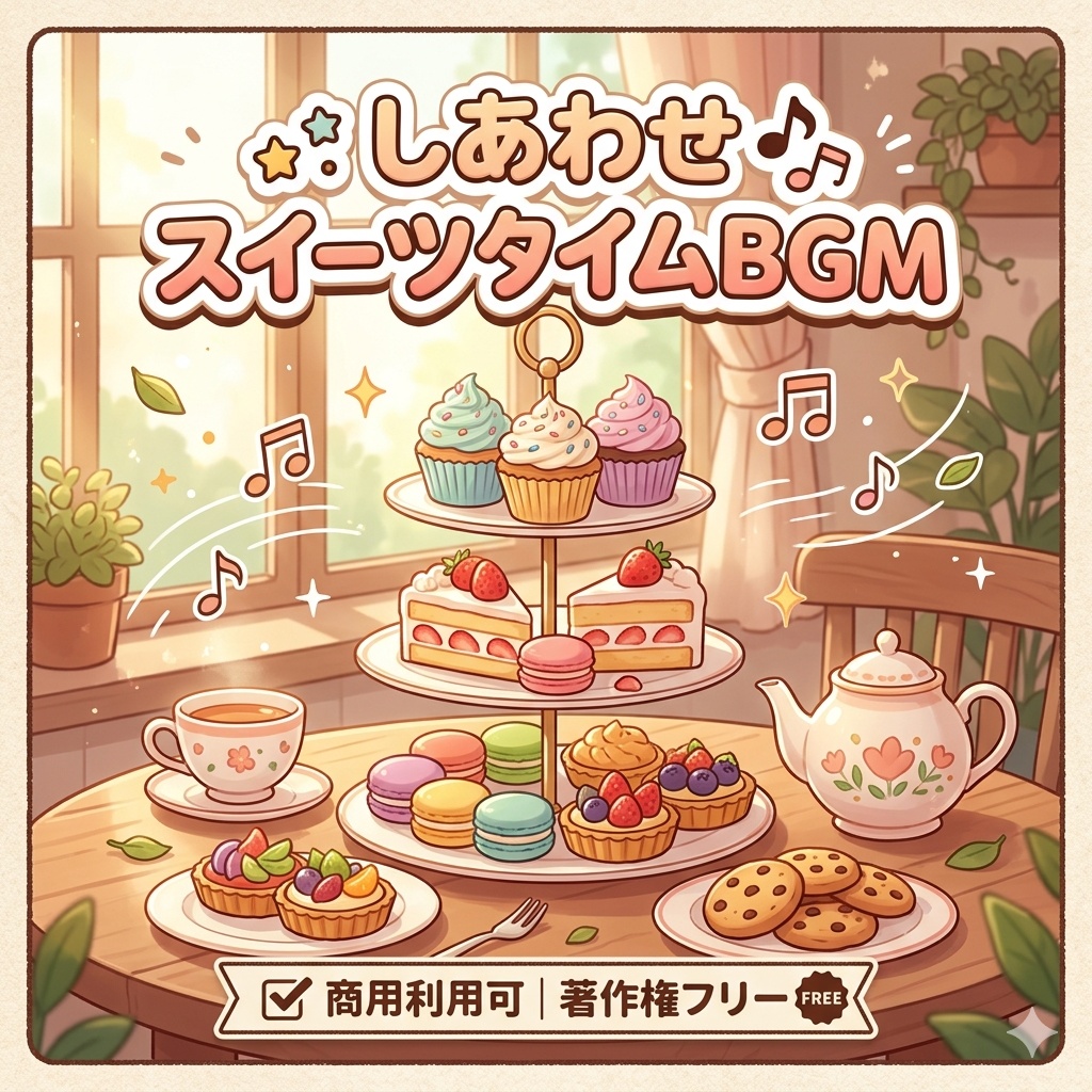 著作権フリー しあわせスイーツタイムBGM