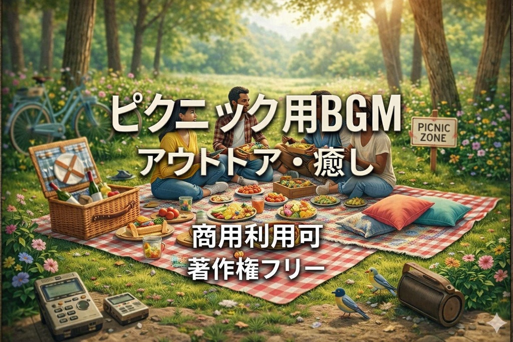 著作権フリー ピクニック用BGM アウトドア 癒し