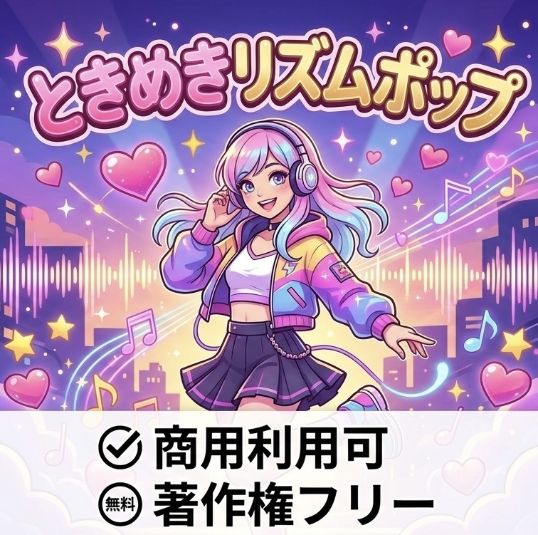 著作権フリー ときめきリズムポップBGM