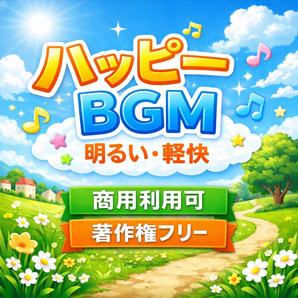 著作権フリー ハッピーBGM 明るい 軽快