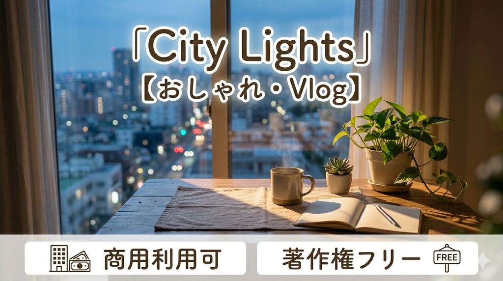 著作権フリー City Lights【おしゃれ・Vlog】BGM