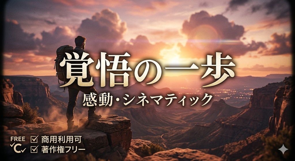 著作権フリー 覚悟の一歩【感動・シネマティック】BGM