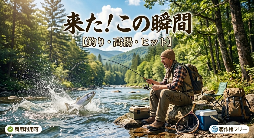 著作権フリー　来た！この瞬間【釣り　高揚　ヒット】BGM