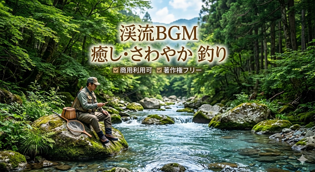 著作権フリー　渓流BGM 癒し　さわやか　釣り