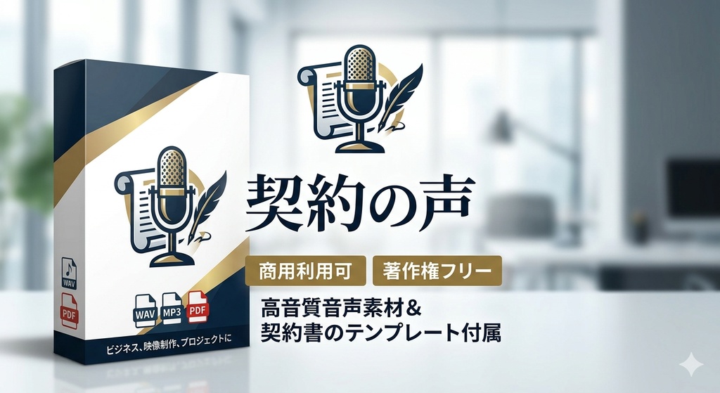 著作権フリー 契約の声 BGM（契約書のテンプレートはありません）