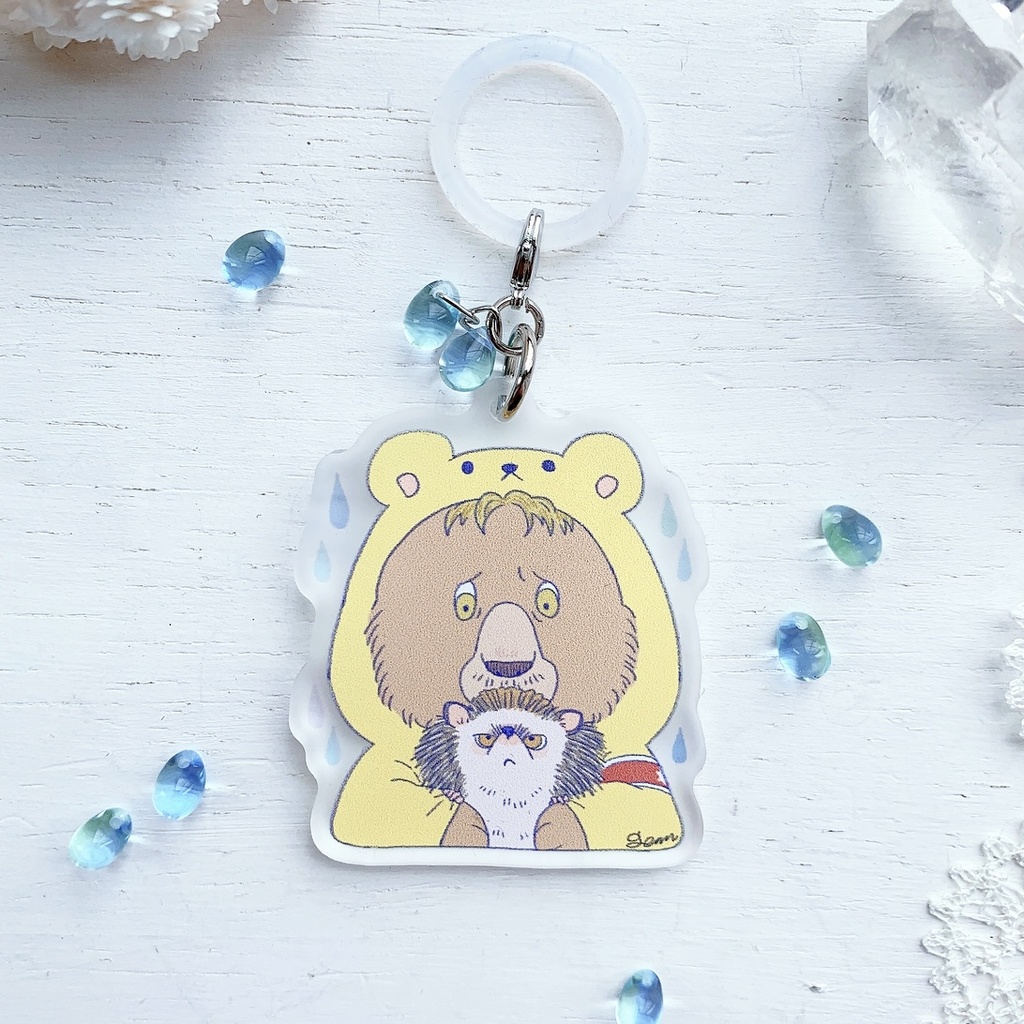 ハリネズミのポルとくまのナー アクリルキーホルダー