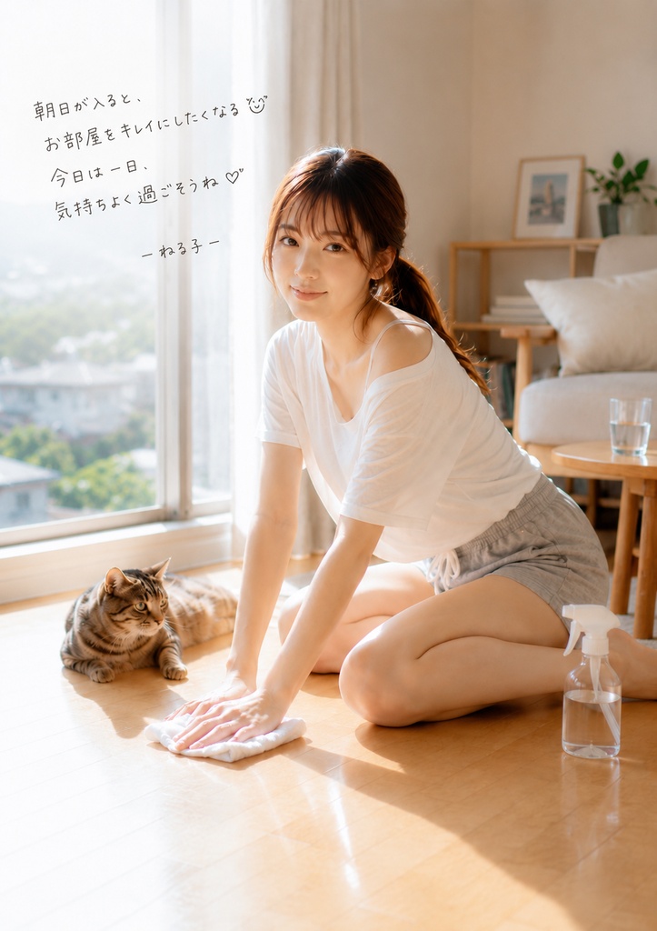 A Quiet Morning with My Cat Uran