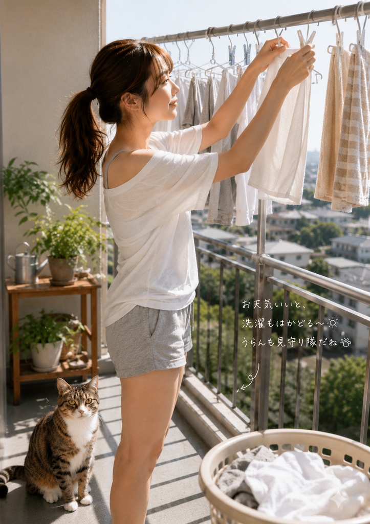 A Quiet Morning with My Cat Uran
