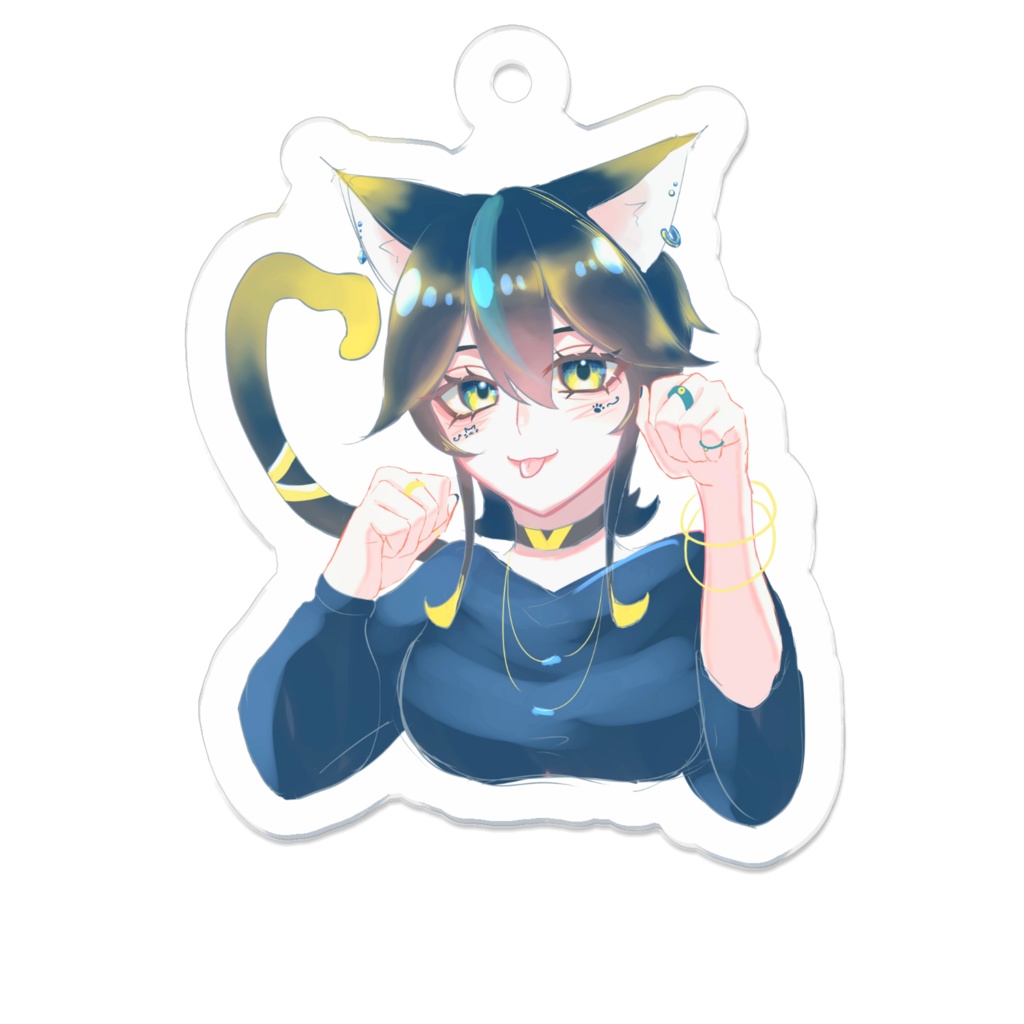 猫の擬人化キャラデザアクキー