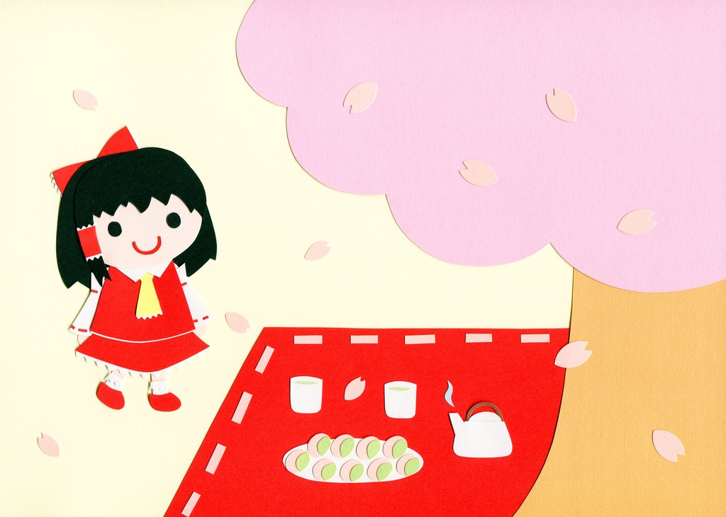 とうほうえほん(おはなみれいむ)