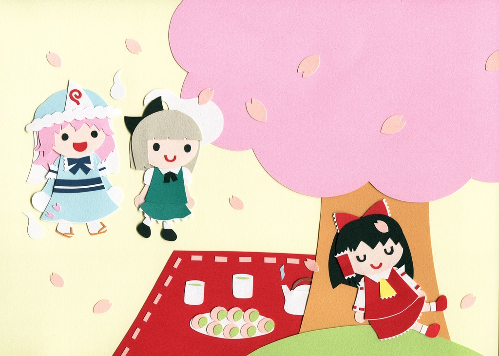 とうほうえほん(おはなみれいむ)