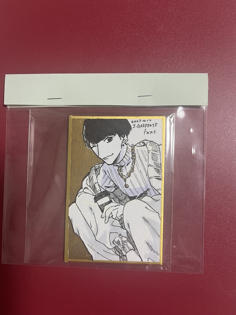 【J庭58】イラスト色紙(アナログ)