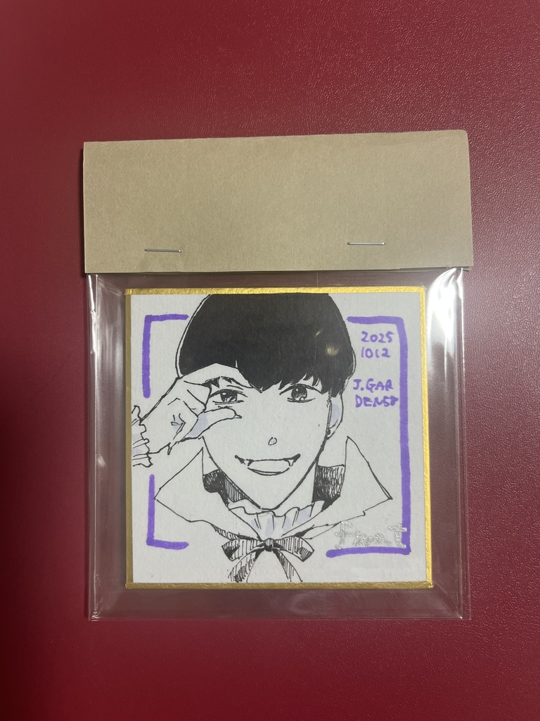 【J庭58】イラスト色紙(アナログ)