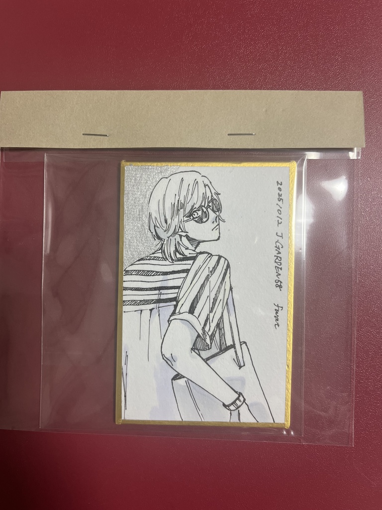 【J庭58】イラスト色紙(アナログ)