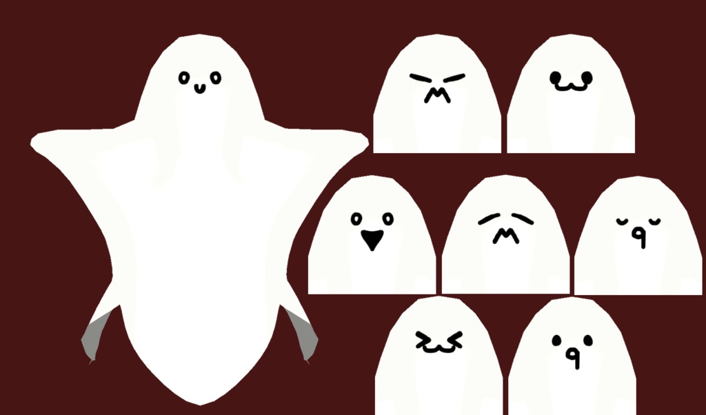 Simple Cute Ghost Avatar / Cute 幽霊 Avatar / 귀여운 유령