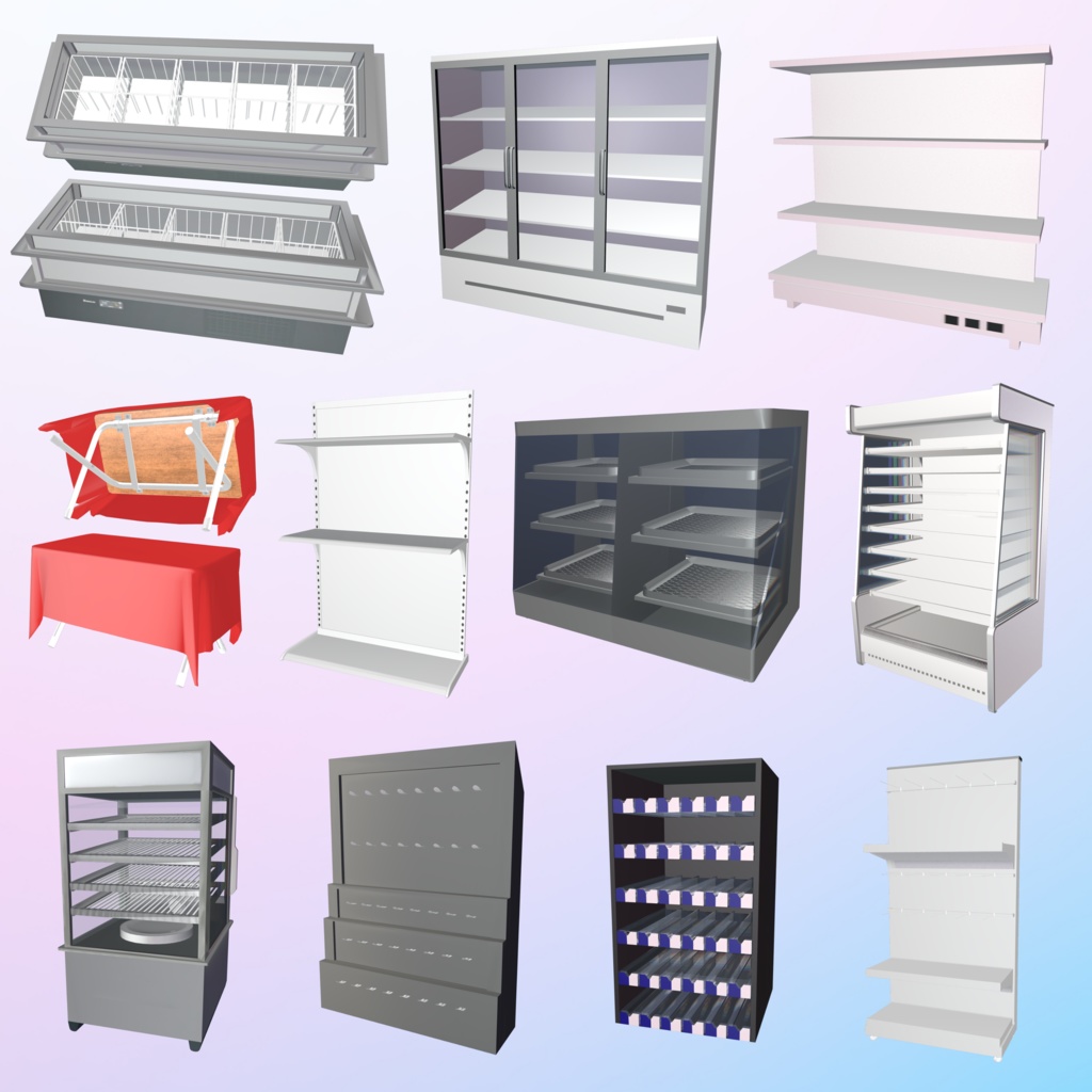【超大量!】コンビニ アセットパック【Liltoon対応】 / Japanese Convenience Store Props Pack | Liltoon