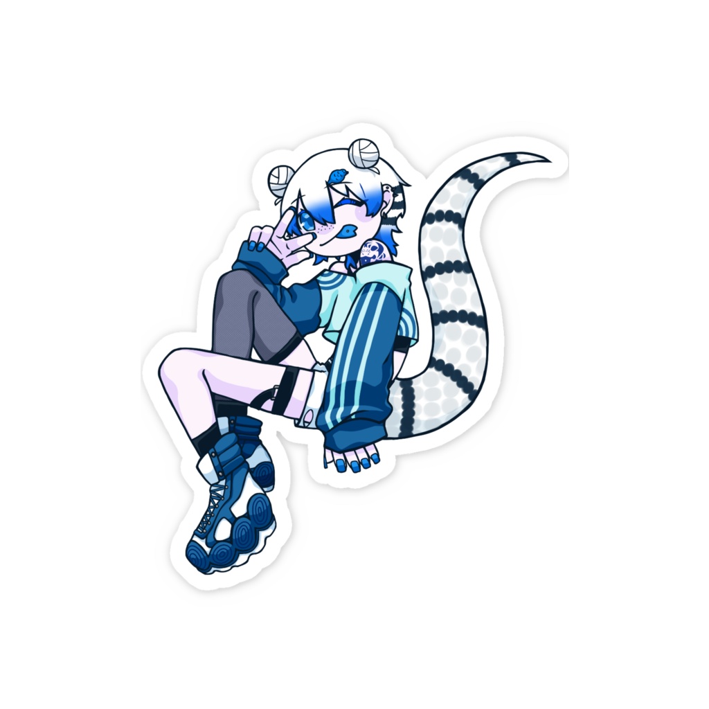 ストリートファッションアオちゃんステッカー