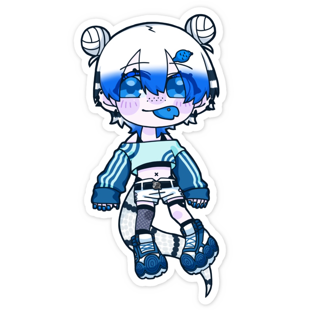 ストリートファッションアオちゃん(ちびキャラ)