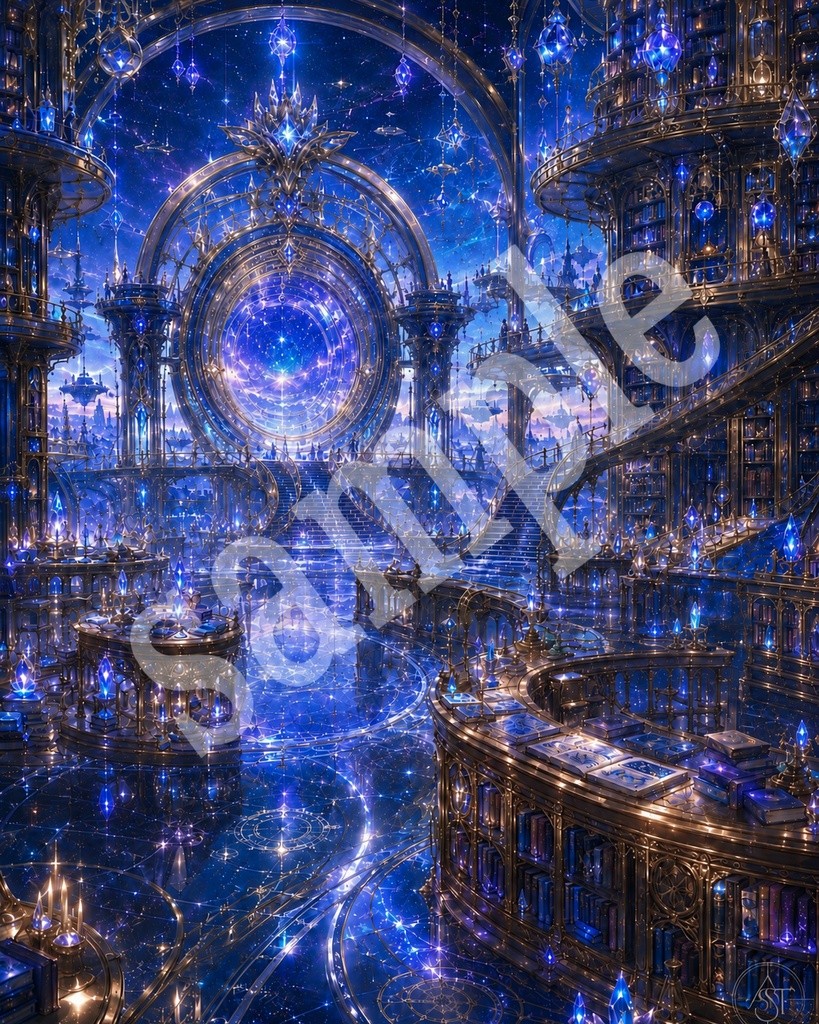 星界図書館 地球支部・中央受付ホール|夜版 3バリエーションセット Star Realm Library – Earth Branch Reception Hall|Night Edition 3 Variations Set