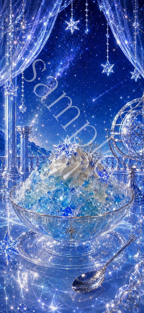 星界図書館 地球支部・ムースフィア休憩所 夏限定 星涼しずくの夏銀河かき氷