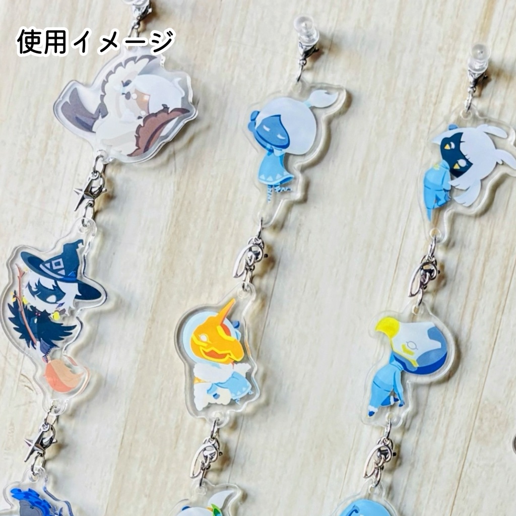 【繋がるアクキー】鳥面星の子&鳥関連精霊たち