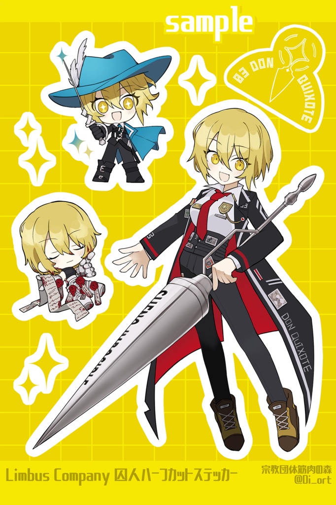 囚人ハーフカットステッカー(2枚組)【Limbus Company】