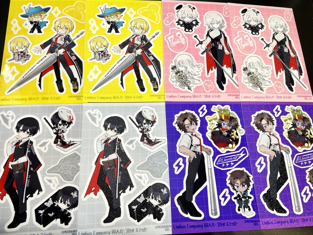 囚人ハーフカットステッカー(2枚組)【Limbus Company】