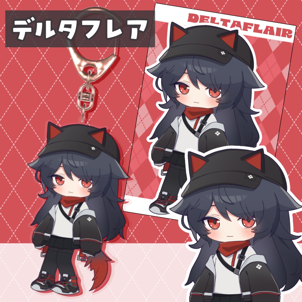 ☆SALE【VRChat向け】アクキー3Dデータ+PNG素材セット【18アバター】