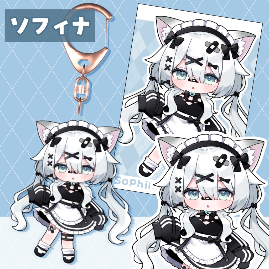 ☆SALE【VRChat向け】アクキー3Dデータ+PNG素材セット【18アバター】